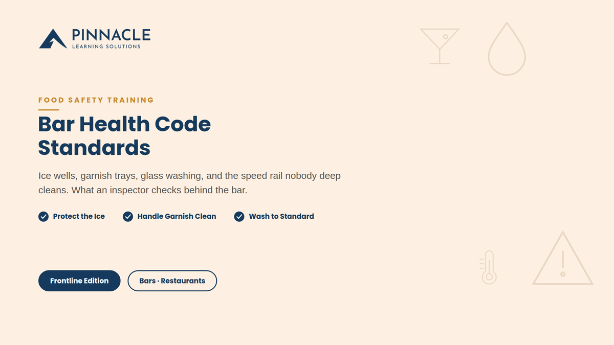 Bar Health Code Standards