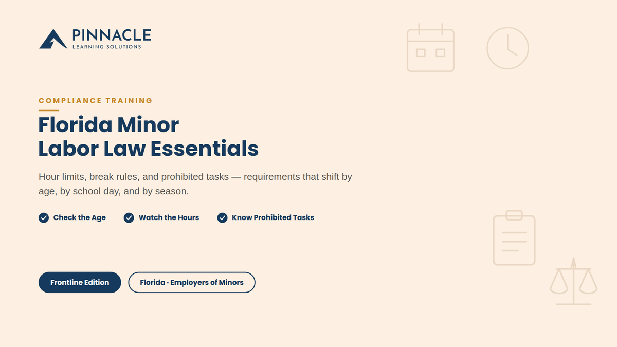 Florida Minor Labor Law Essentials