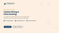 Lawful Hiring and Interviewing