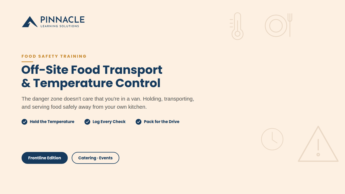 Off-Site Food Transport and Temperature Control